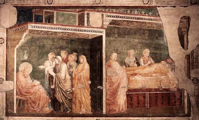 GIOTTO di Bondone Birth and Naming of the Baptist Germany oil painting art